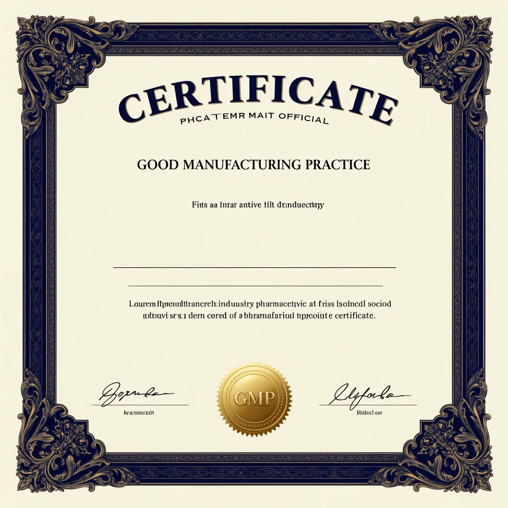 GMP certificate