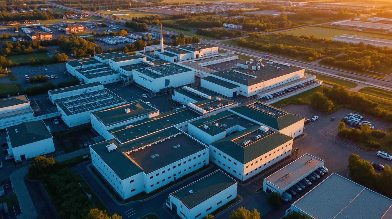 Aerial view of Tanata Herbal manufacturing plant